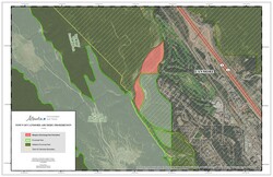 Map of area on Larch Island where hunting is not permitted