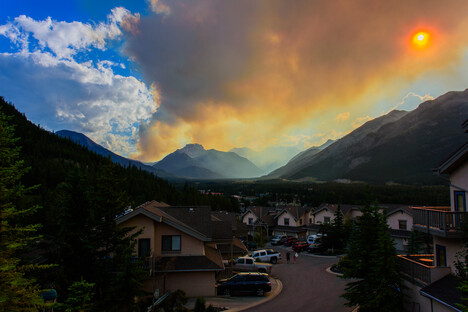 wildfire in Banff